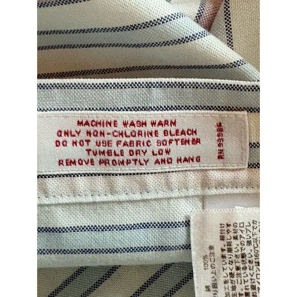Brooks Brothers  Button Down Shirt Mens  LG pastel stripe 100% cotton Heritage - Picture 8 of 16